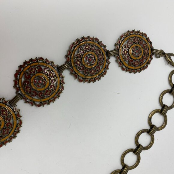 NEW chicos medallion concho chain link belt main image 4